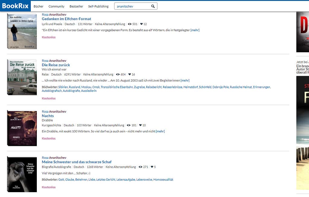 Rosa Ananitschev - eBooks bei BookRix